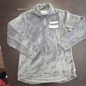 Magellan Outdoors Womens Gray Quarter Zip Textured Pullover Sweater Size XL